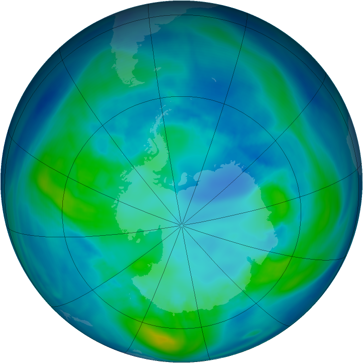 Antarctic ozone map for 19 April 2006